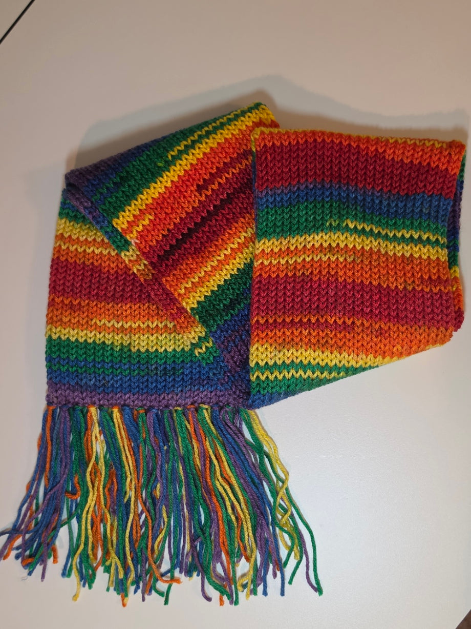 Inclusivity - Rainbow Country Craft Barn Fringe Scarf (KS-1020)