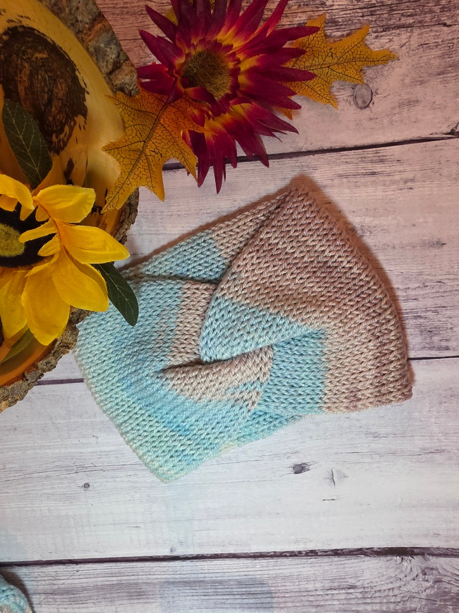 Beachy Multi Country Craft Barn Cross Knit Ear Warmer (HB-907)