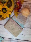 Reversible Knit Hat - Gray/Navy - Country Kraft Barn (KH-2001)