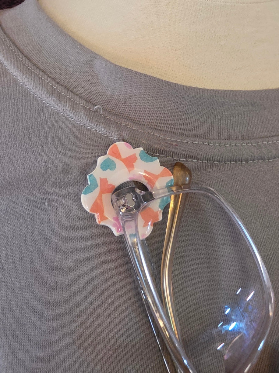 🌸 Origami Koi - Orange Eyeglass Holder Pin (EP-001)