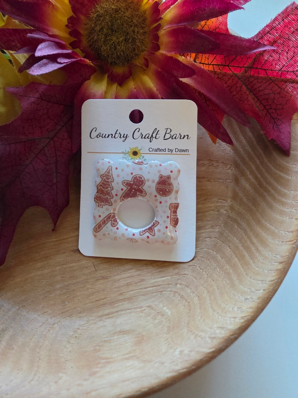 Gingerbread Cheer - Brown Eyeglass Holder Pin (EP-010)