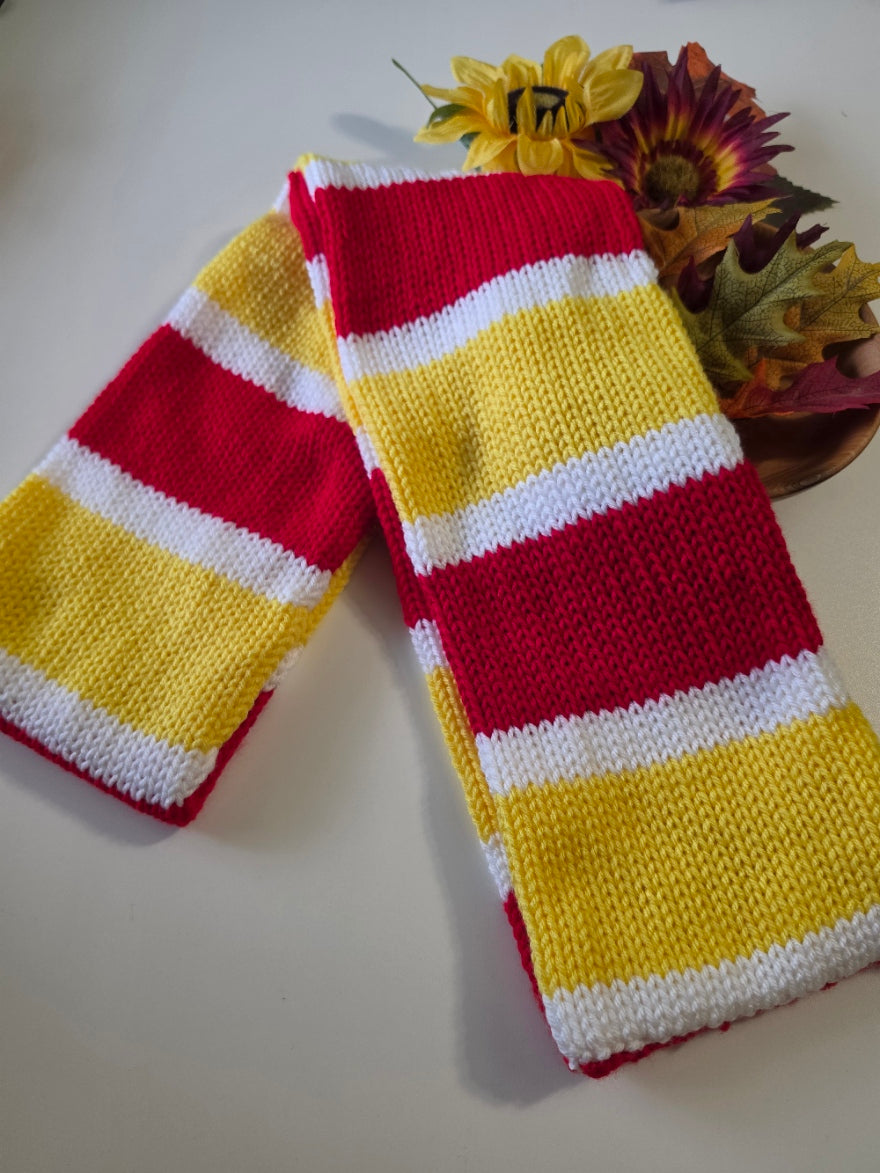 Team Spirit - Red/Yellow/White Country Craft Barn Infinity Scarf (KS-1046)