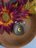 🐻 Milo the Moon Bear – Country Craft Barn Polymer Clay Worry Stone (WS-007)
