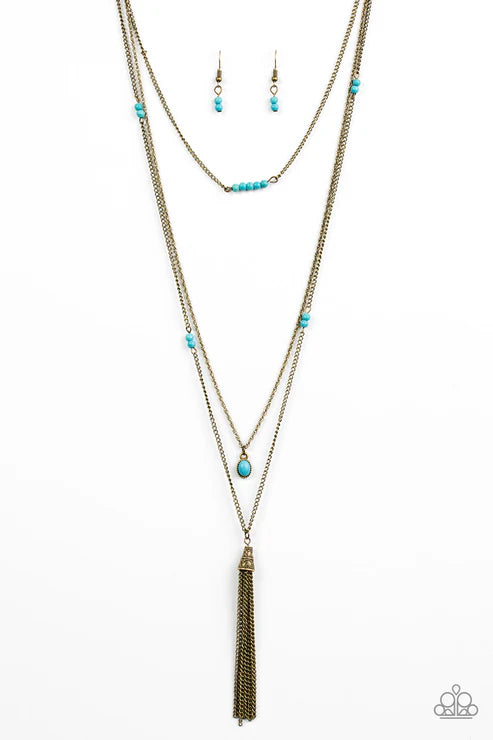 SANDSTONE Castles - Brass Paparazzi Necklace