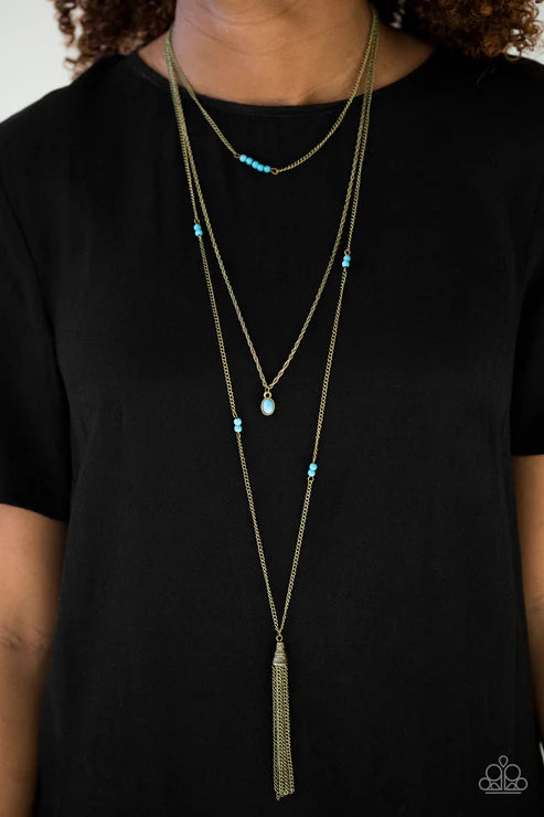 SANDSTONE Castles - Brass Paparazzi Necklace