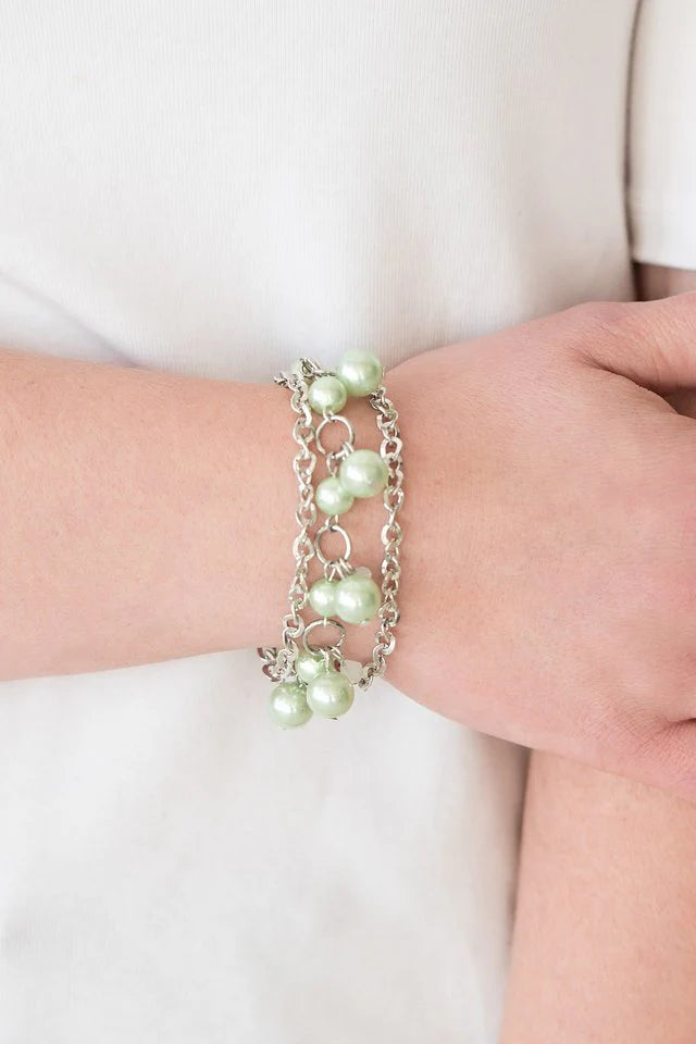 Manhattan Musical - Green Bracelet - Paparazzi Accessories