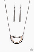 Artificial Arches - Black Paparazzi Necklace (PZ-5462)