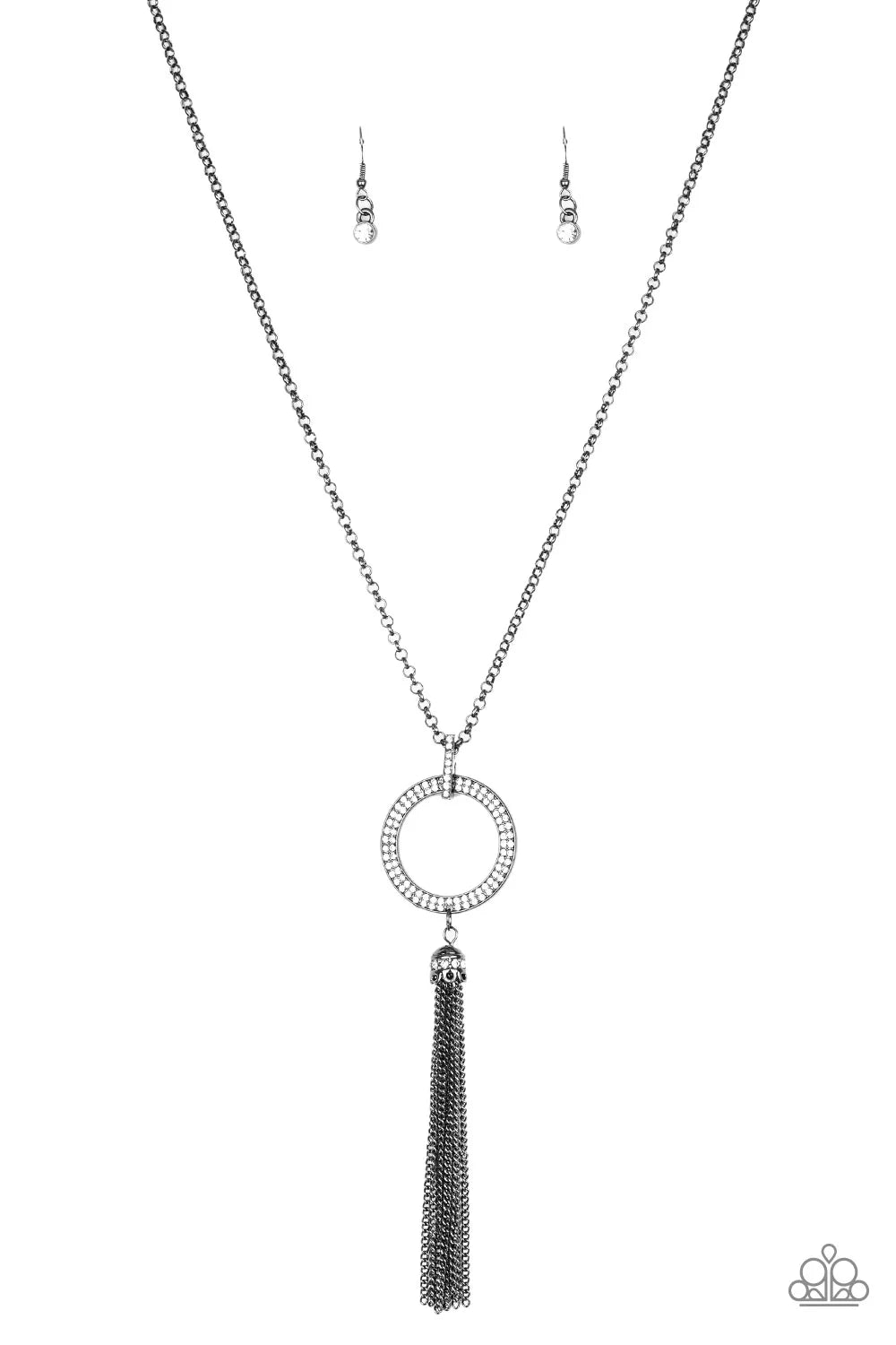 Straight To The Top - Black Paparazzi Necklace (PZ-5424)