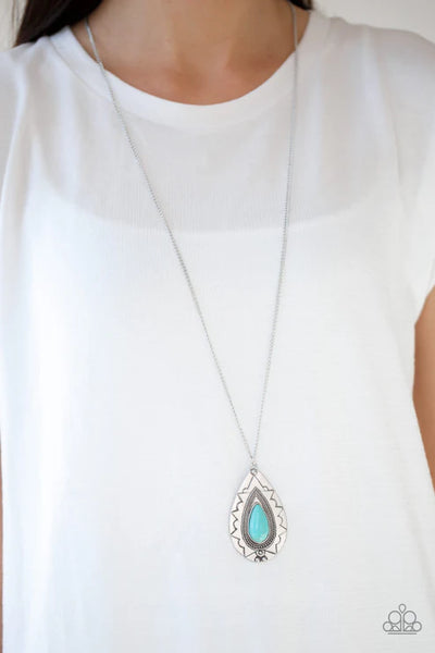 Sedona Solstice - Blue Paparazzi Necklace (PZ-1743)