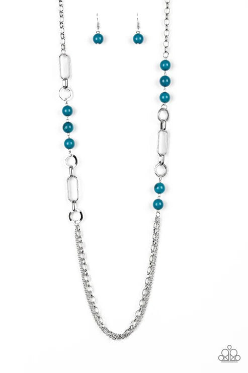 CACHE Me Out - Blue Paparazzi Necklace (PZ-3766)