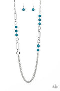 CACHE Me Out - Blue Paparazzi Necklace (PZ-3766)