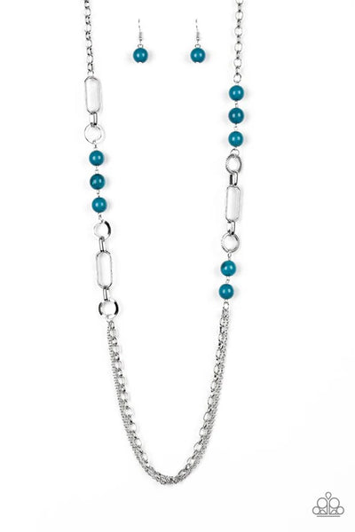CACHE Me Out - Blue Paparazzi Necklace (PZ-3766)
