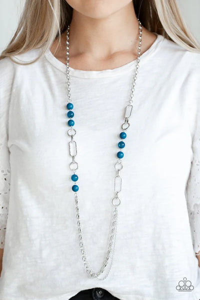CACHE Me Out - Blue Paparazzi Necklace (PZ-3766)