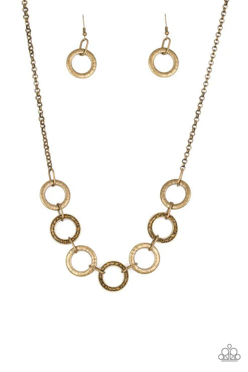 Modern Day Madonna - Brass Paparazzi Necklace (PZ-1295)
