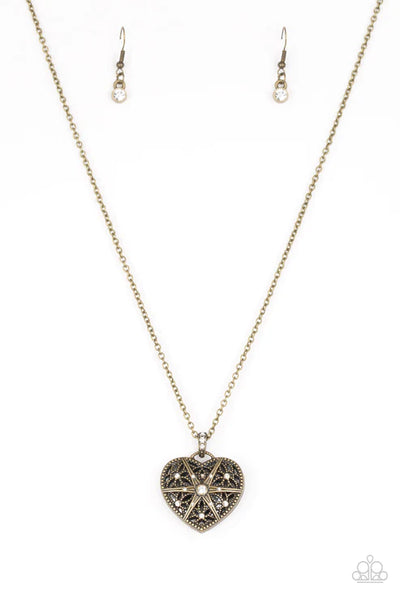 Casanova Charm - Brass Paparazzi Necklace
