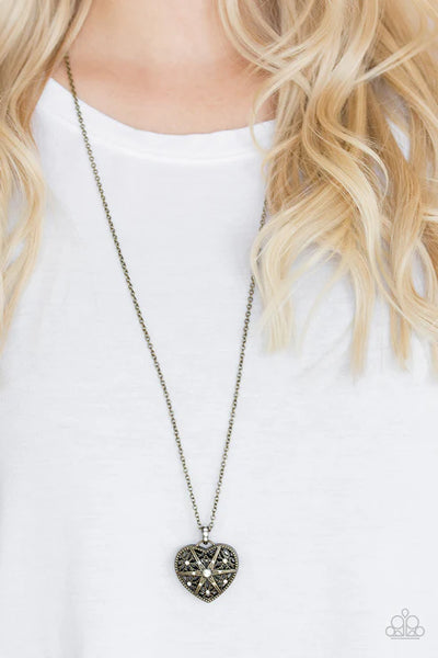 Casanova Charm - Brass Paparazzi Necklace