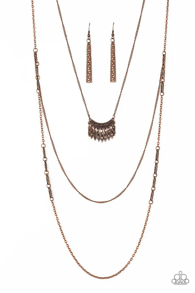 Homestead Harvest - Copper Paparazzi Necklace (PZ-4460)