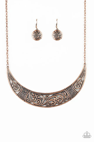 Bull In A China Shop - Copper Paparazzi Necklace (PZ-3711)