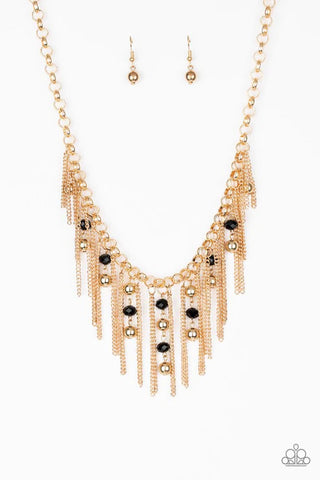 Ever Rebellious - Gold Paparazzi Necklace (PZ-4907)