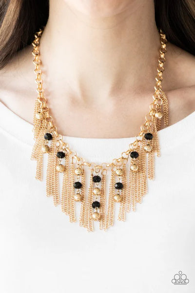 Ever Rebellious - Gold Paparazzi Necklace (PZ-4907)