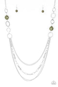 Margarita Masquerades - Green Paparazzi Necklace (PZ-5604)
