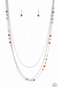 Colorful Cadence - Multi Paparazzi Necklace (PZ-4045)