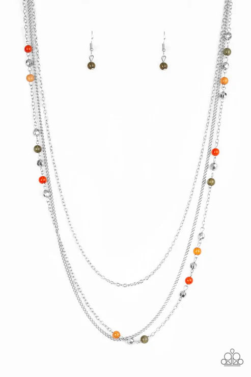 Colorful Cadence - Multi Paparazzi Necklace (PZ-4045)