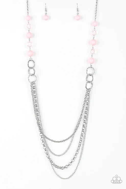 Vividly Vivid - Pink Paparazzi Necklace (PZ-649)