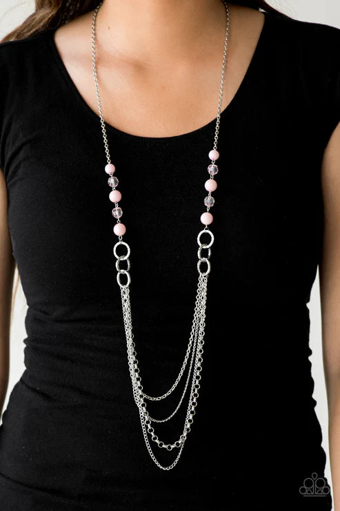 Vividly Vivid - Pink Paparazzi Necklace (PZ-649)