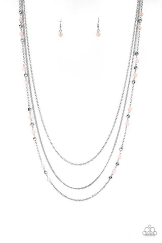 Colorful Cadence - Pink Paparazzi Necklace  (PZ-4616)