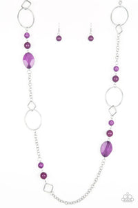 Very Visionary - Purple Necklace - Paparazzi Accessories (PZ-4162)