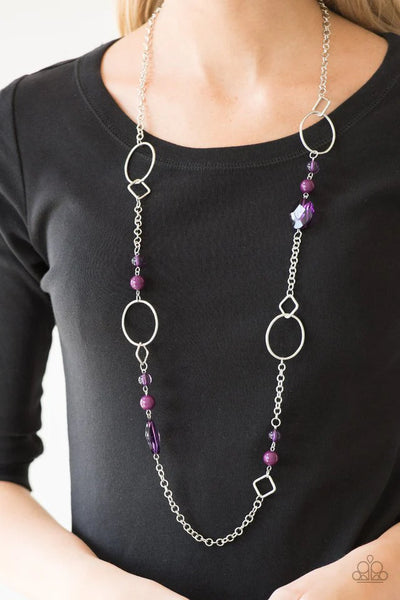 Very Visionary - Purple Necklace - Paparazzi Accessories (PZ-4162)