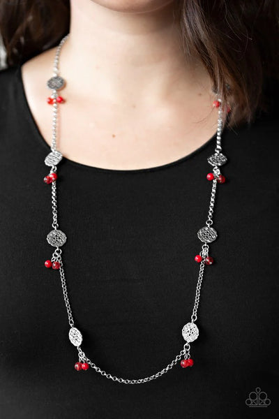 Color Boost - Red Paparazzi Necklace - (PZ-2577)