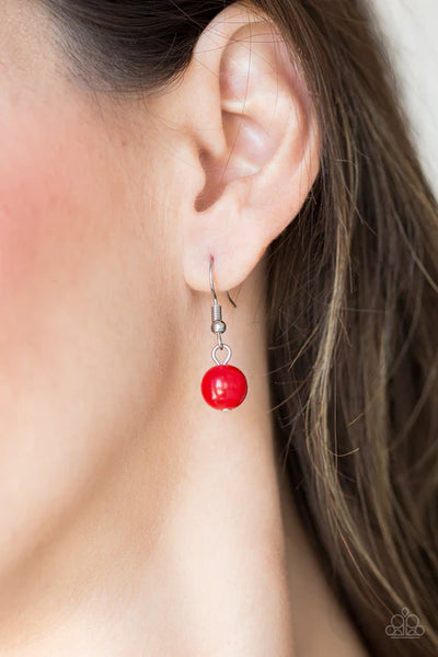 Summer Showdown - Red Paparazzi Necklace (PZ-4968)