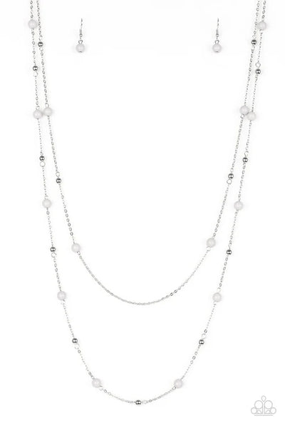 Beach Party Pageant - Silver Paparazzi Necklace