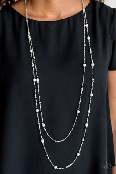 Beach Party Pageant - Silver Paparazzi Necklace