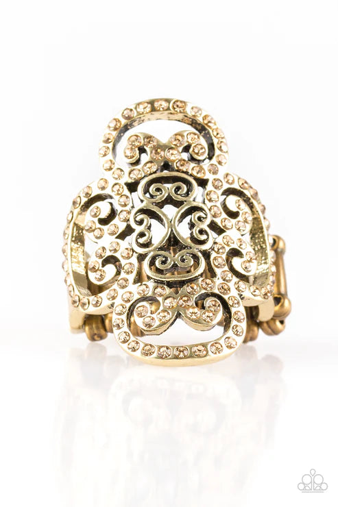 Regal Regalia - Brass Paparazzi Ring (T102)