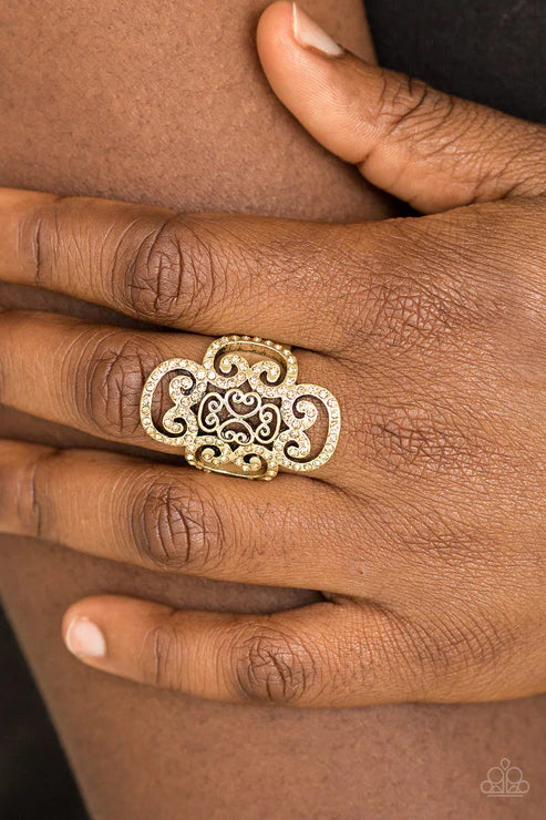 Regal Regalia - Brass Paparazzi Ring (T102)