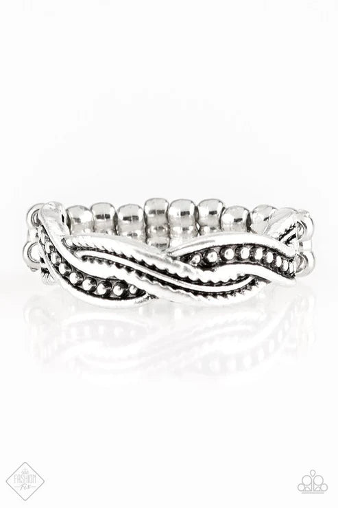 Texture Tango - Silver Paparazzi Ring (T5)