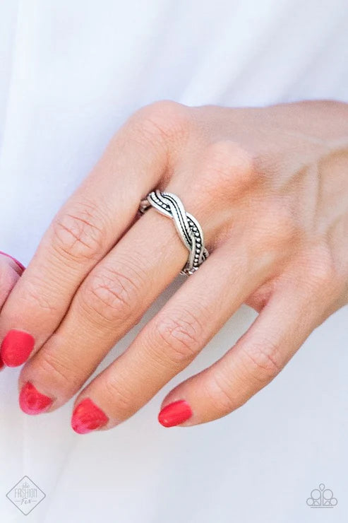 Texture Tango - Silver Paparazzi Ring (T5)