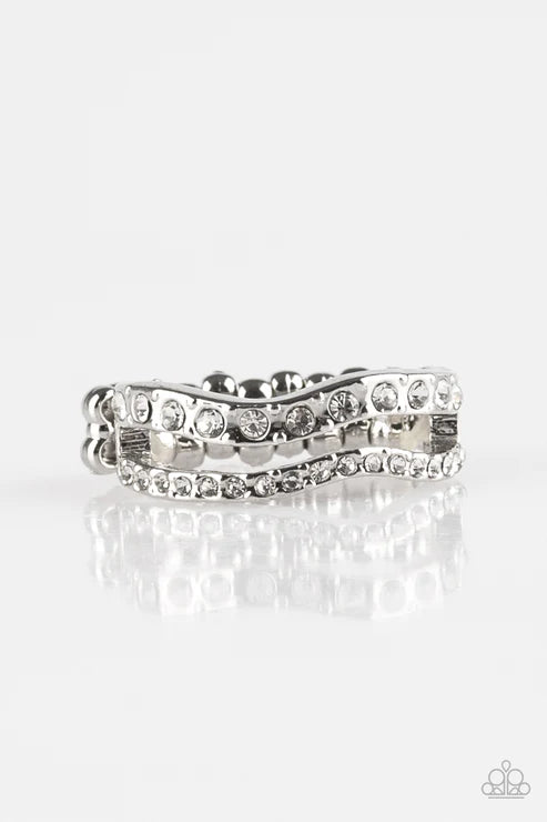Elite Squad - White Paparazzi Ring (T67)