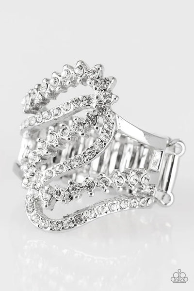 Make Waves - White Paparazzi Ring (T68)