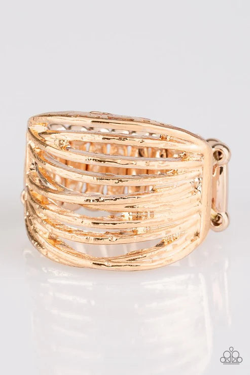 Give Me Space - Rose Gold Paparazzi Ring (T58)