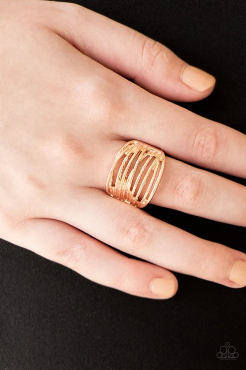 Give Me Space - Rose Gold Paparazzi Ring (T58)