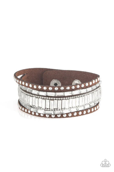 Paparazzi ♥ Rock Star Rocker - Brown ♥ Bracelet (W100)