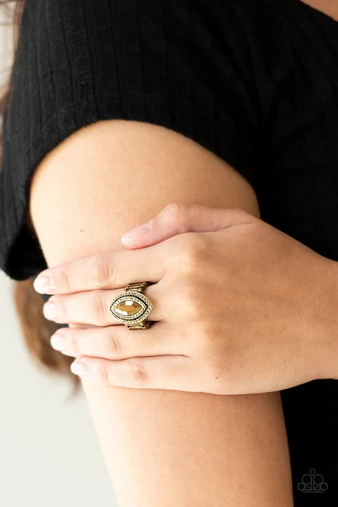 Modern Millionaire - Brass Paparazzi Ring Regular (T109)