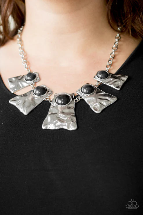 Cougar - Black Paparazzi Necklace (PZ-2148)