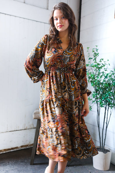 Golden Hour Glamorous Smocked Maxi Dress