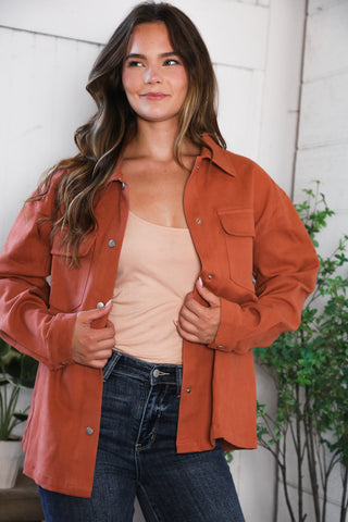 Peaceful Threads Burnt Orange Jacket