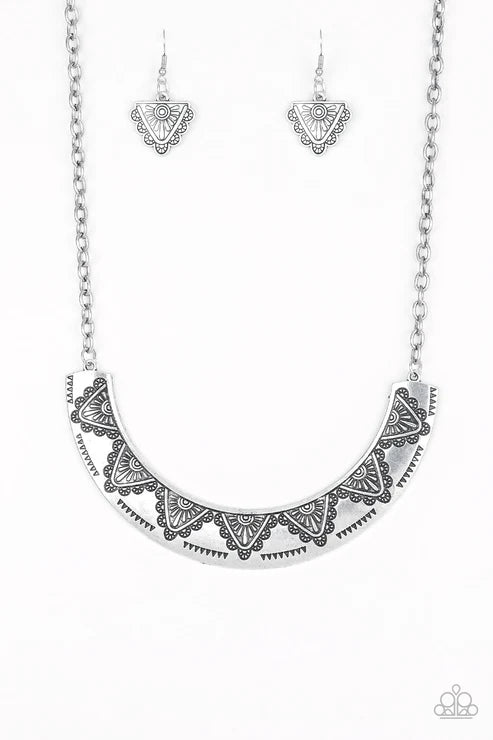 Persian Pharaoh - Silver Paparazzi Necklace